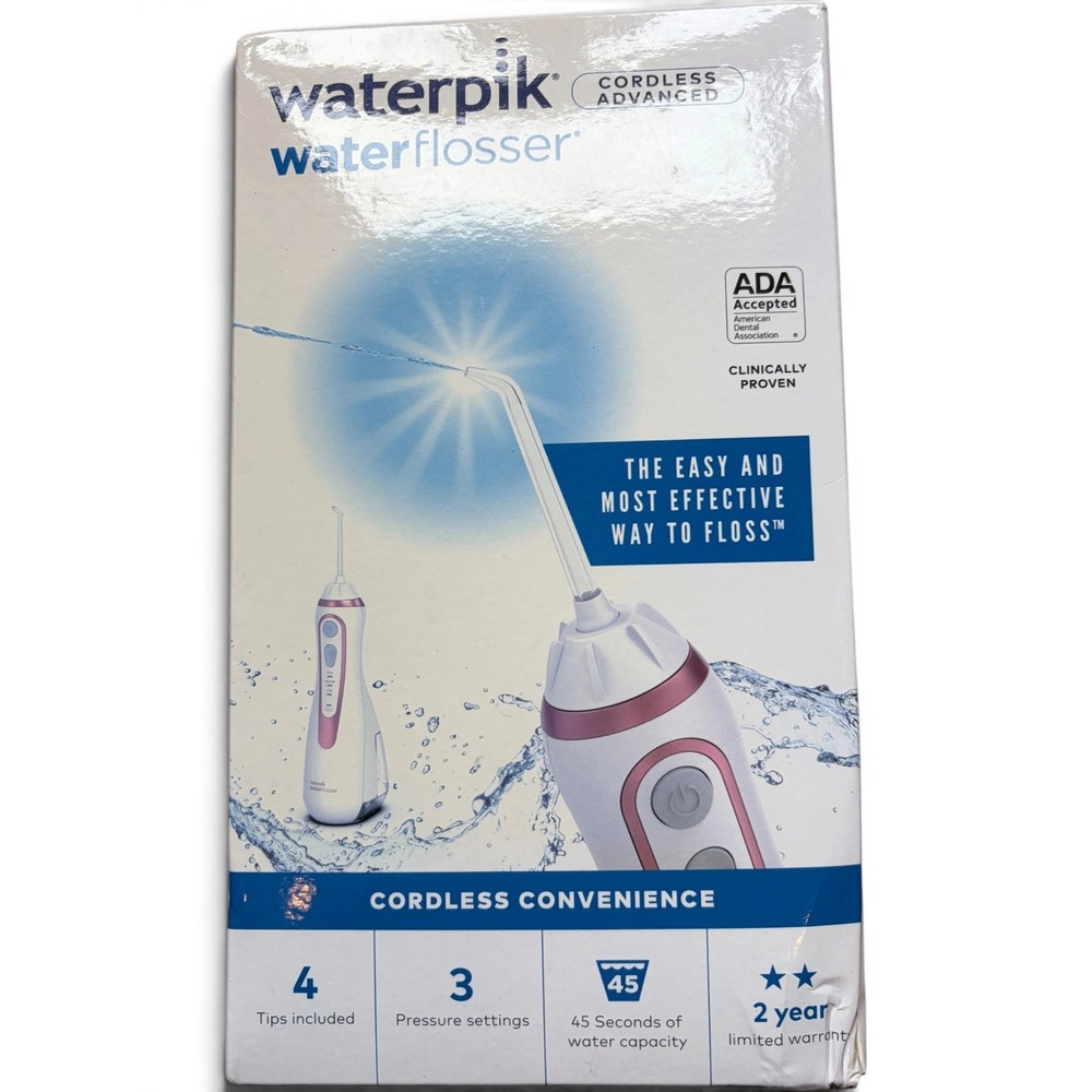 Waterpik Cordless Advanced Water Flosser WP-569CD White Rose Gold New inβ Box